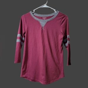NWOT Women's Arizona Top Maroon and gray